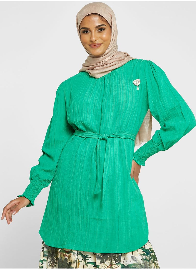 Khizana - Embroidered Detail Tunic - Image 1