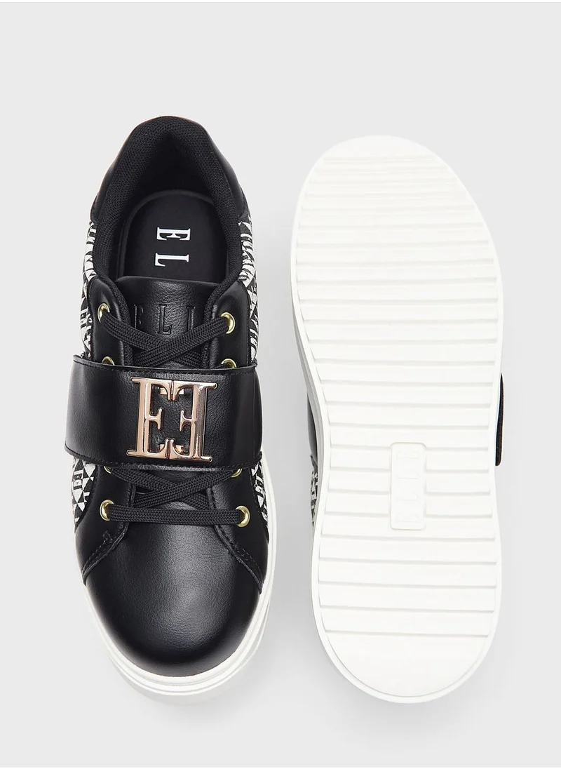 ELLE Lace Up Low Top Sneakers