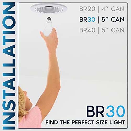LUXRITE 4-Pack BR30 LED Bulb, 65W Equivalent, 6500K Daylight, Dimmable, 650 Lumens, LED Flood Light Bulbs, 8.5W, Energy Star, E26 Medium Base, Damp Rated, Indoor/Outdoor - Living Room and Kitchen - Image 5