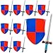 Fahacop 16 Pack Inflatable Joust Sword and Shield Set Including 8 Pcs Blow up Pirates Sword and 8 Pcs Inflatable Medieval Shield for Kids Birthday Cosplay Pirate Party Favors - Image 2