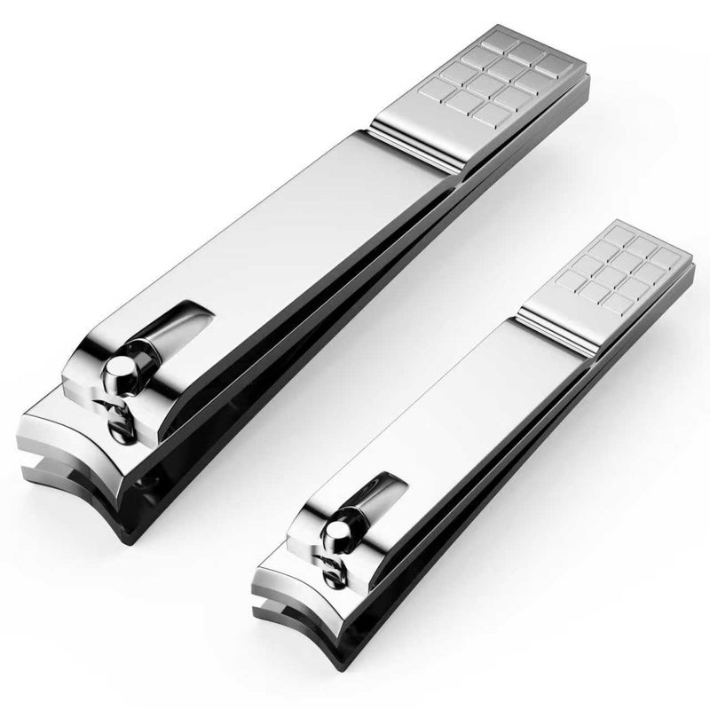 Derlaier Nail Clippers Set - Toenail Clippers & Fingernail Clipper Combo, Dual-Size Stainless Steel Nail Cutters for Home/Travel, Anti-Slip Grip, Ingrown Nail Care Tool - Image 1