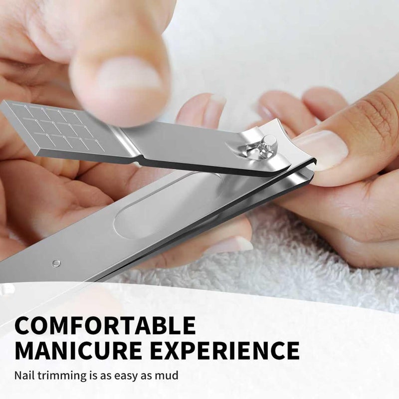 Derlaier Nail Clippers Set - Toenail Clippers & Fingernail Clipper Combo, Dual-Size Stainless Steel Nail Cutters for Home/Travel, Anti-Slip Grip, Ingrown Nail Care Tool - Image 2