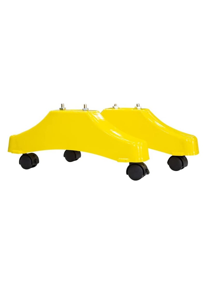 BERRY - Berry Foldable Safety Barrier 350CM Yellow | Expandable Plastic Barricade for Pedestrian Safety | Portable Mobile Fence with 4 Wheels - Image 1