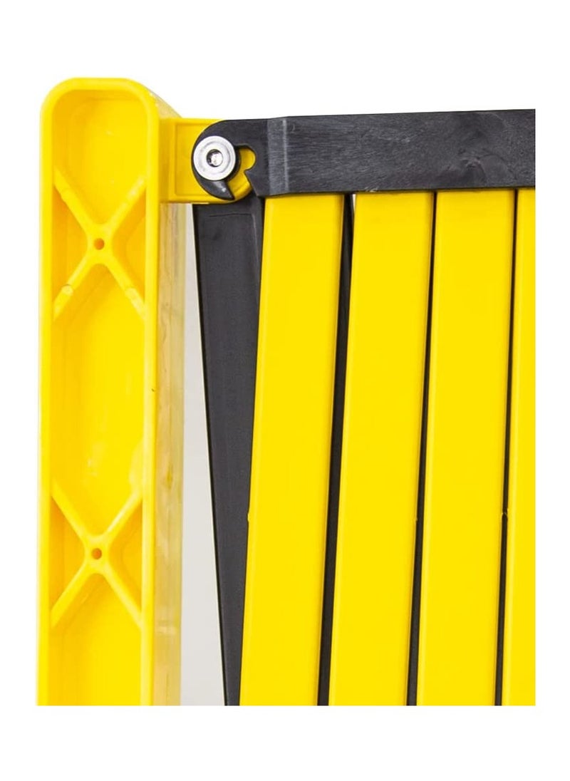BERRY - Berry Foldable Safety Barrier 350CM Yellow | Expandable Plastic Barricade for Pedestrian Safety | Portable Mobile Fence with 4 Wheels - Image 1