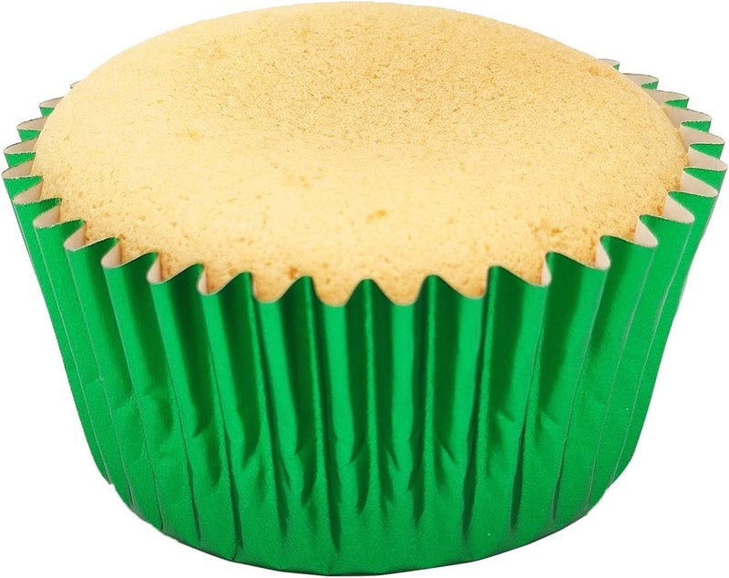 Mombake Standard Green Foil Cupcake Liners Muffin Baking Cups for Party and More, 100-Count - Image 3