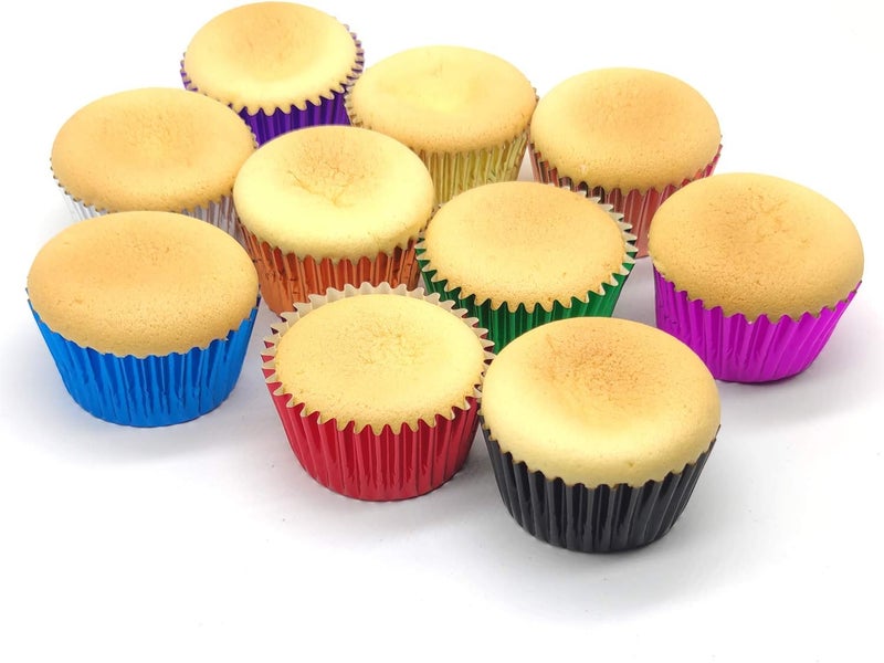 Mombake Standard Green Foil Cupcake Liners Muffin Baking Cups for Party and More, 100-Count - Image 4
