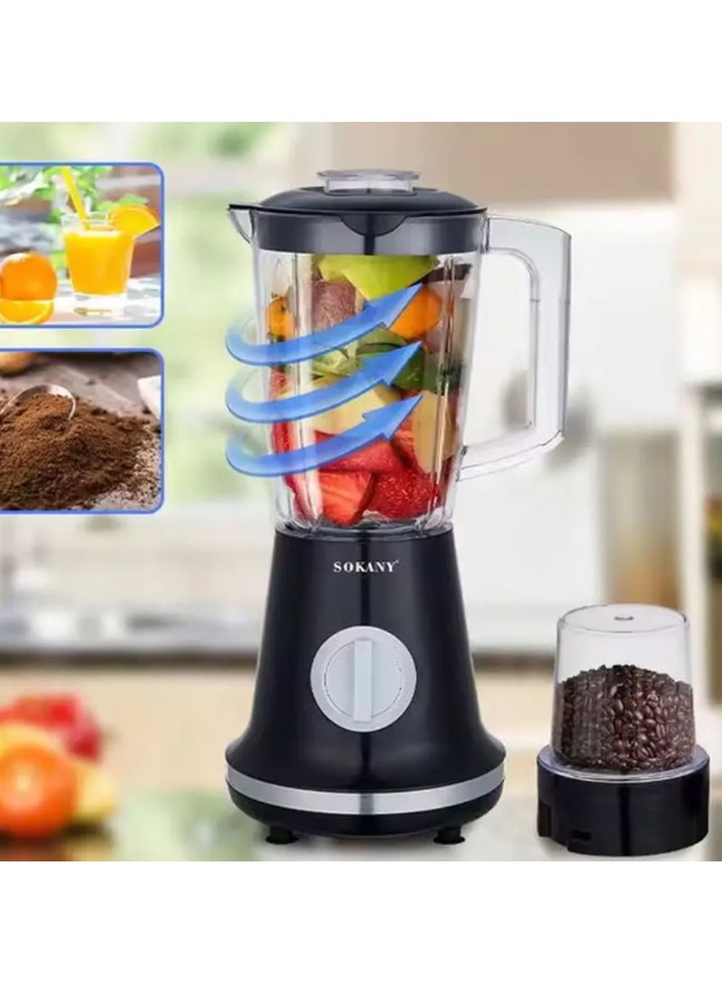 sokany 2-in-1 1.5L High Power Blender Mixer Electric Juicer Machine Smoothie Blender Food Processor Personal Juice Blender - Image 3