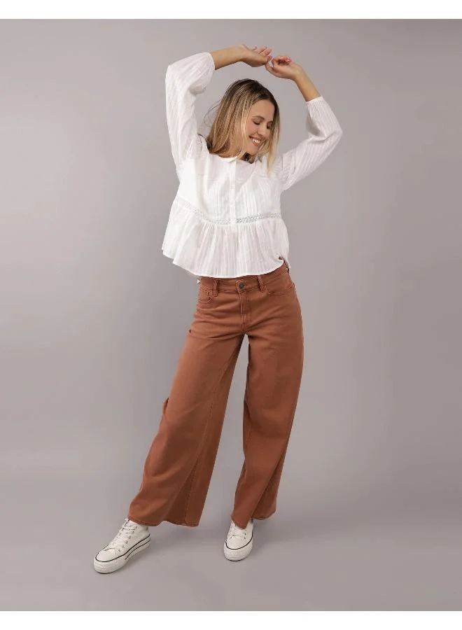 امريكان ايجل Stretch Ultra Wide-Leg Super High-Waisted Pant
