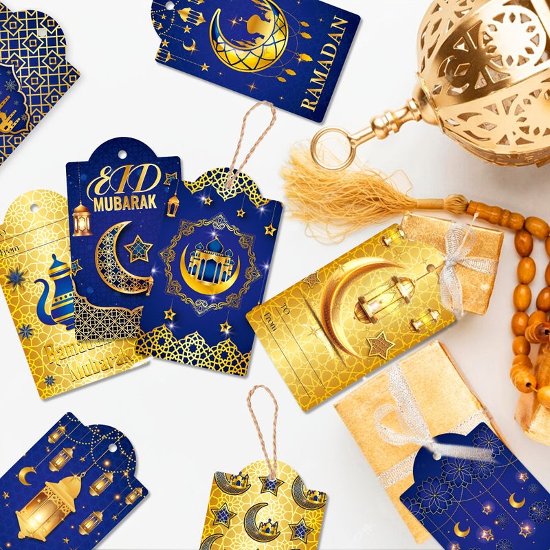 60 Sheets Happy Ramadan Small Cards 10 Different Designs Party Decoration Packaging Box - Image 3