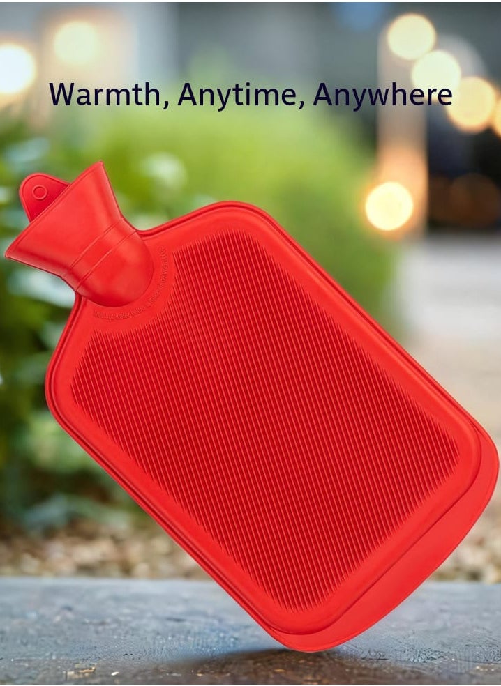 Sumbow Hot Water Bag in Hot & Cold Therapies, 2L Hot Water Bag for Menstrual Cramps, Neck and Shoulder Pain Relief, Hand Feet Warmer Color Red.  - Image 4