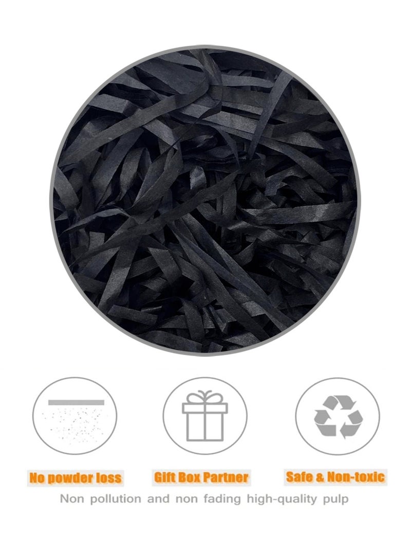 AVACraft Cut Paper Shred Filler for Gift Boxes,Filler for Wrapping Gifts,Crafting Activities,Display Merchandise,DIY Craft  Paper Filler,100G,Black - Image 3