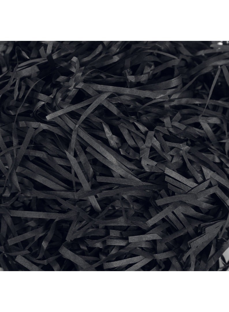 AVACraft Cut Paper Shred Filler for Gift Boxes,Filler for Wrapping Gifts,Crafting Activities,Display Merchandise,DIY Craft  Paper Filler,100G,Black - Image 1