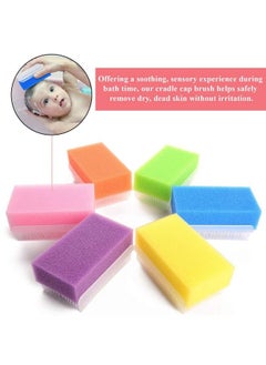 Safe-O-Kid Safe O Kid Bathing Soft Foam Sponge Sensory Scrubber With Bristle Brush Cradle Capgentle On Cleaning Infant For Body Hair And Scalp Whitepack Of 1  - Image 4