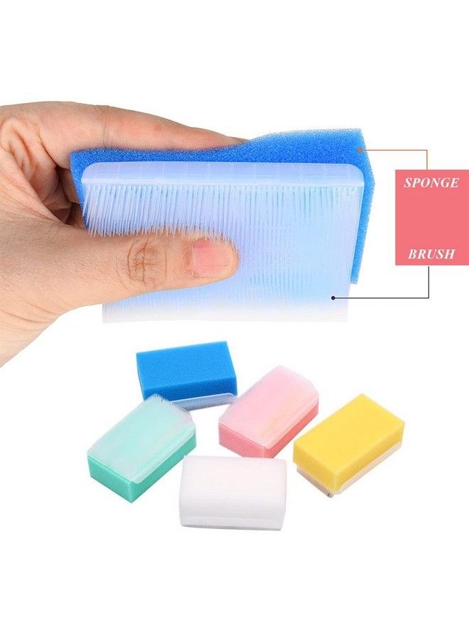 Safe-O-Kid Safe O Kid Bathing Soft Foam Sponge Sensory Scrubber With Bristle Brush Cradle Capgentle On Cleaning Infant For Body Hair And Scalp Whitepack Of 1  - Image 5