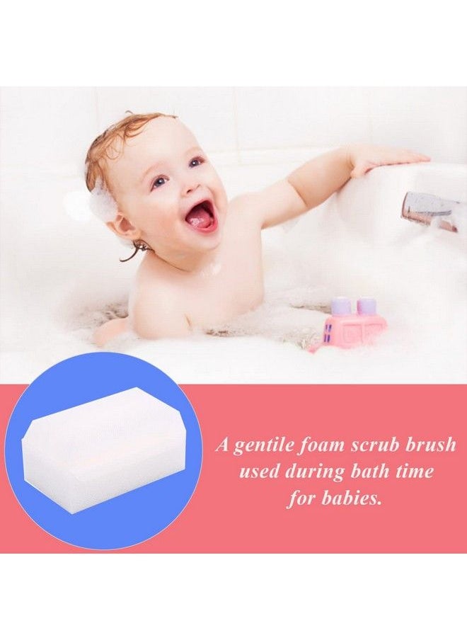 Safe-O-Kid Safe O Kid Bathing Soft Foam Sponge Sensory Scrubber With Bristle Brush Cradle Capgentle On Cleaning Infant For Body Hair And Scalp Whitepack Of 1  - Image 3