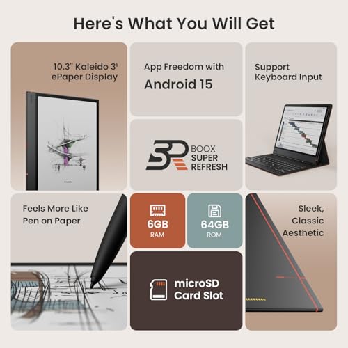 BOOX جهاز BOOX Tablet 103 Note Air 5 C 6G 64G - جهاز لوحي بحبر إلكتروني ملون لتدوين الملاحظات - Image 3