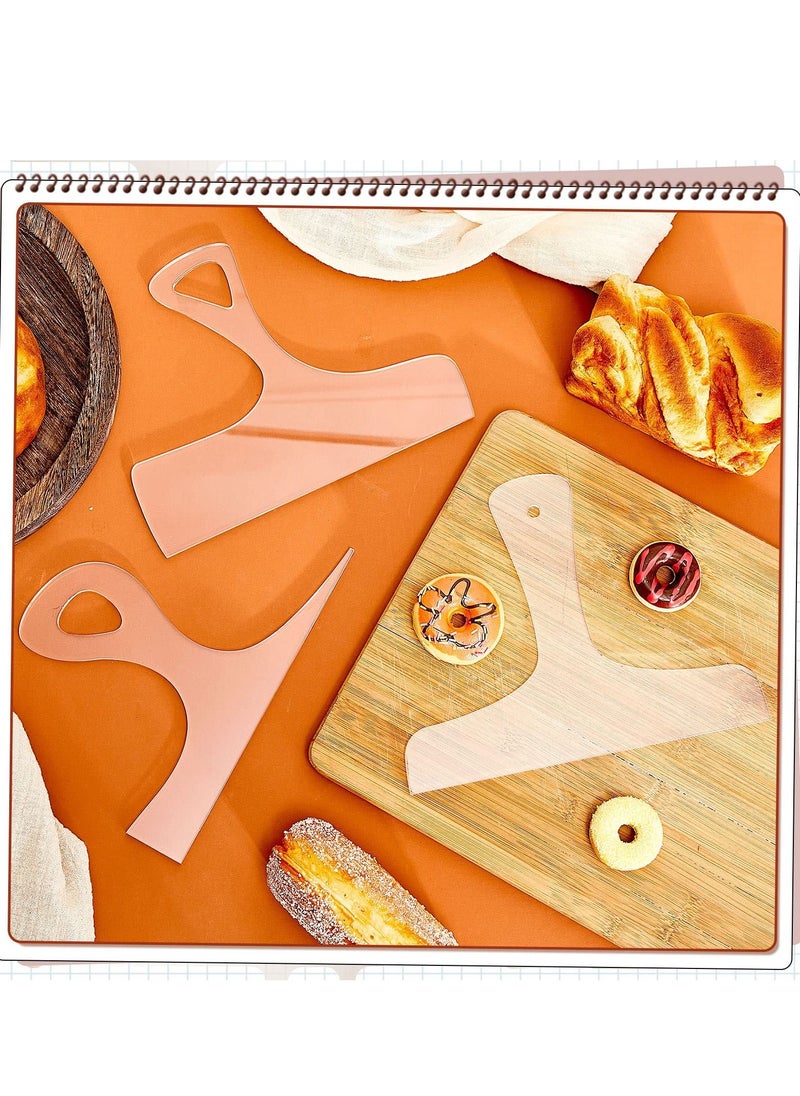 SYOSI - Router Templates for Woodworking, 3PCS Charcuterie Template Acrylic Handle Cutting Board Router Template, Angled Curvy Tracing Stencils Guide Tools for Kitchen - Image 1
