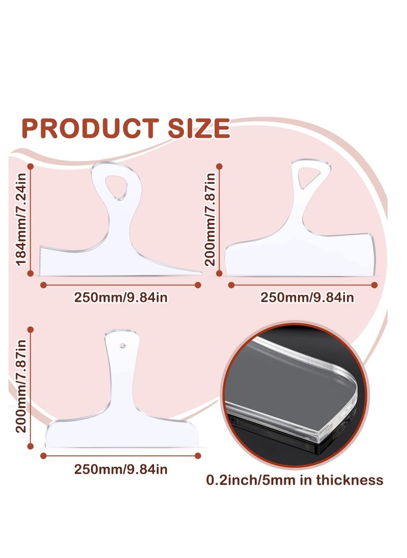 SYOSI - Router Templates for Woodworking, 3PCS Charcuterie Template Acrylic Handle Cutting Board Router Template, Angled Curvy Tracing Stencils Guide Tools for Kitchen - Image 1