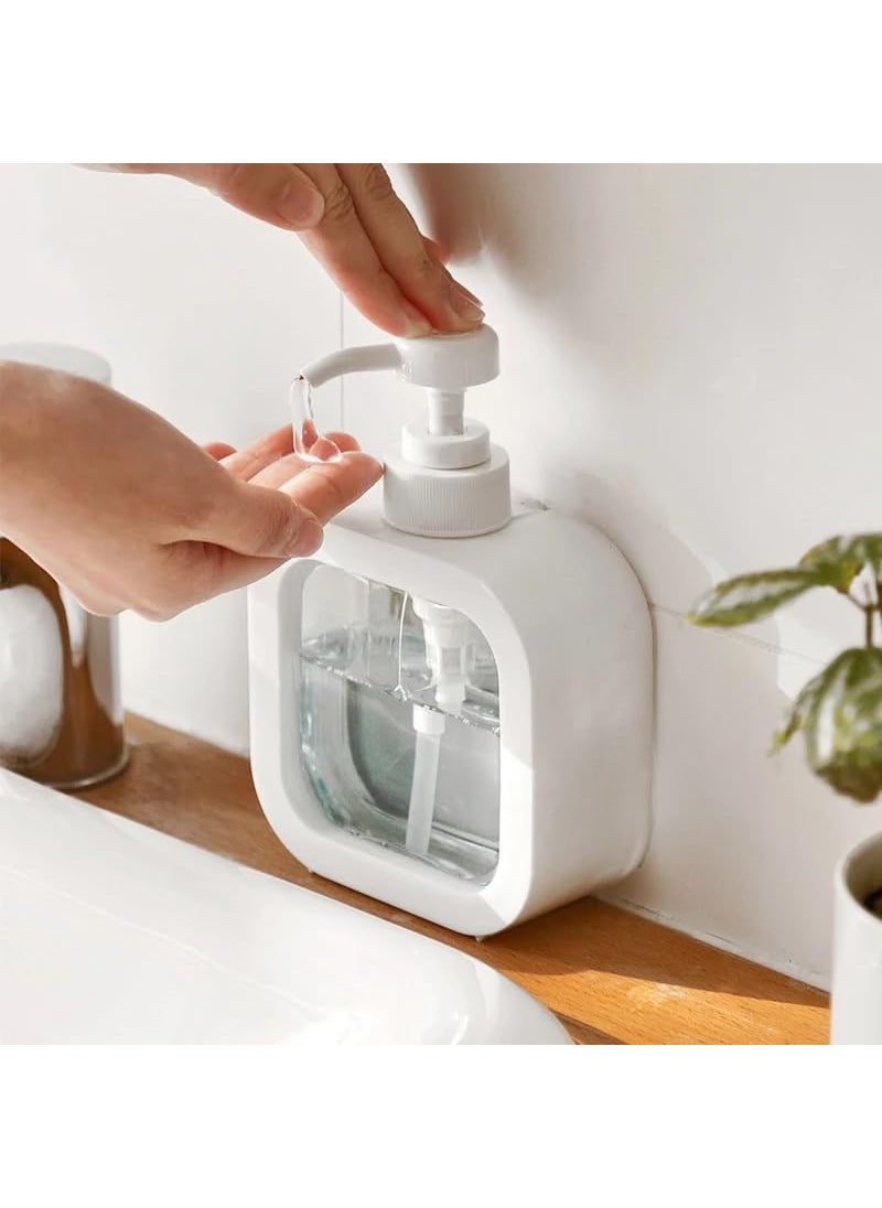 DD RETAILS DD Retails Modern Detachable Soap Dispenser || Multipurpose Reusable Liquid Bottle || Soap Dispenser for Liquid, Shampoo, Conditioner, Shower Gel, Hand Wash (Pack of 1) (Square)  - Image 3