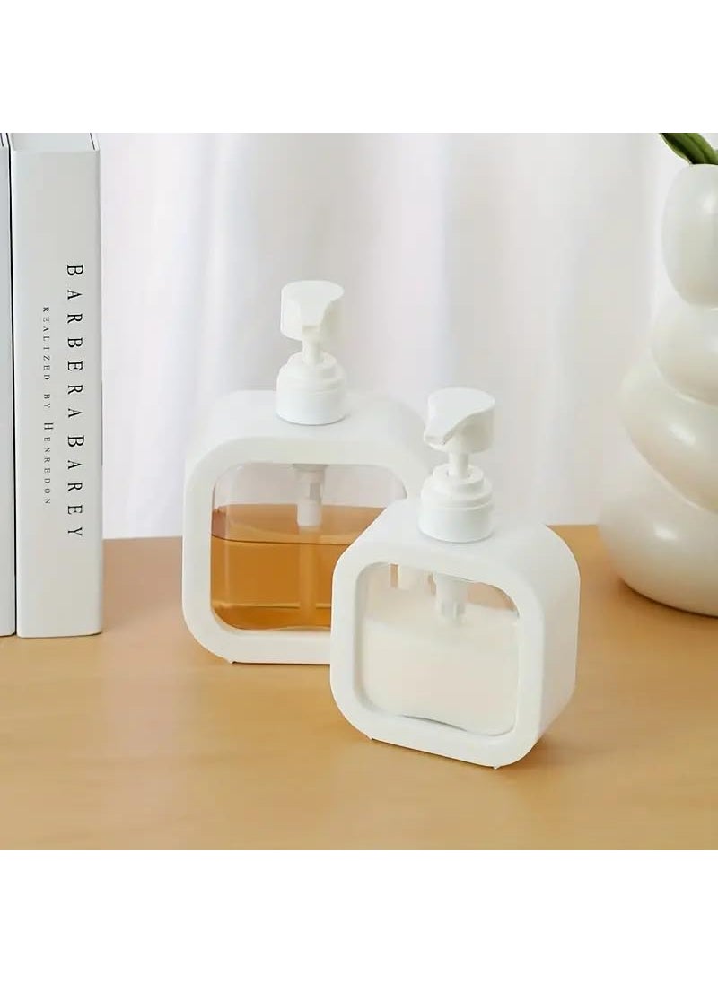 DD RETAILS DD Retails Modern Detachable Soap Dispenser || Multipurpose Reusable Liquid Bottle || Soap Dispenser for Liquid, Shampoo, Conditioner, Shower Gel, Hand Wash (Pack of 1) (Square)  - Image 2