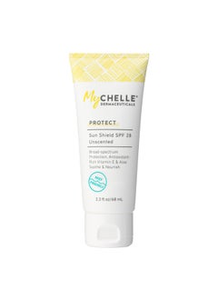 MyChelle Dermaceuticals MyCHELLE Dermaceuticals Sun Shield SPF 28 Unscented (2.3 Fl Oz) - Soothing Reef Safe Sunscreen with Vitamin E and Aloe - TSA Approved. Liquid Zinc Sunscreen for Face and Body 