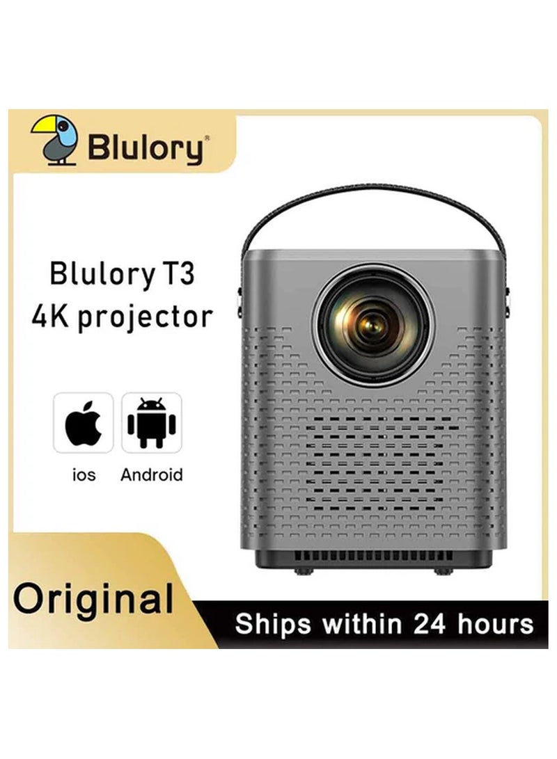 Blulory T3 Movie 3D Projector 4K Full HD 1080P Native Cinema Beamer Android WiFi Projector For Outdoor Movies Support Android