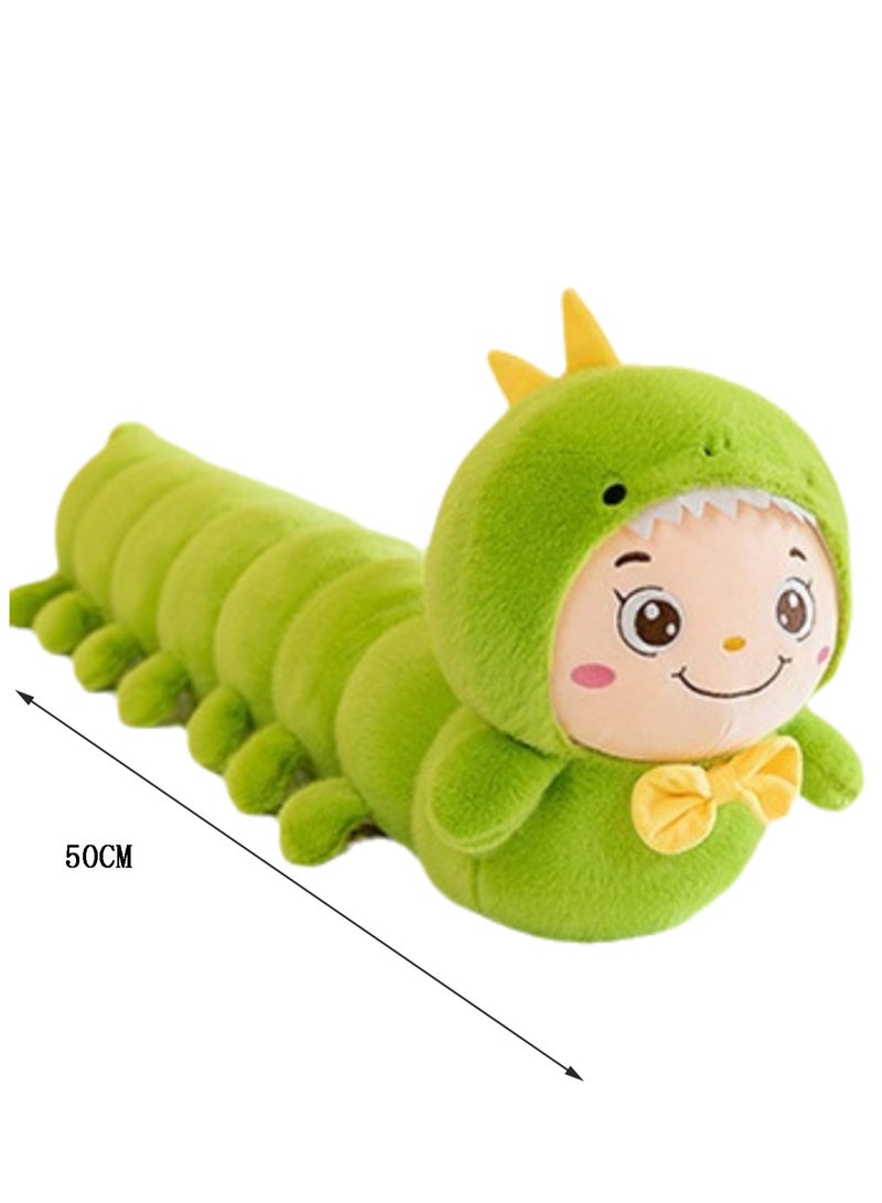 50 CM Cute Caterpillar Plush Toy Soft Stuffed Cartoon Doll For Girls And Boys All Ages Gift（Green）  - Image 2