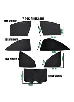TOYOTA 7-Piece Custom Sun Shade Set for TOYOTA COROLLA 2020-2022, Full Window Protection, UV Blocker for Front, Side, and Rear Windows  - Image 2