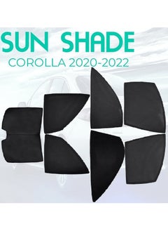 TOYOTA 7-Piece Custom Sun Shade Set for TOYOTA COROLLA 2020-2022, Full Window Protection, UV Blocker for Front, Side, and Rear Windows  - Image 1