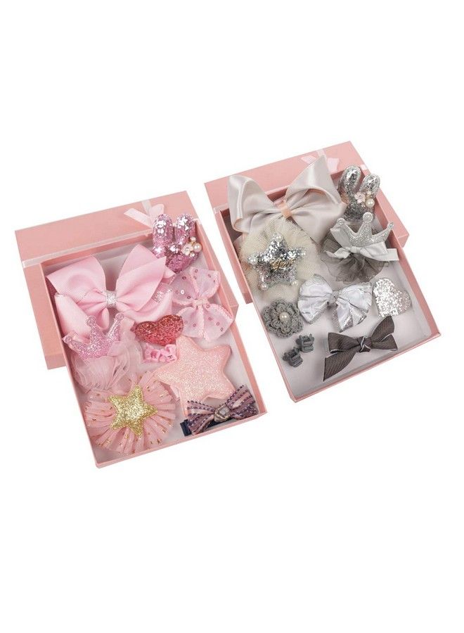 Yellow Bee Cute Hair Clips Set For Girls (Pink+Silver) Pack Of 2 Girls Hair Accessories For Hair Styling Clips Perfect For Occasions Like Birthday Parties & Ideal Gift For Girls - Image 1