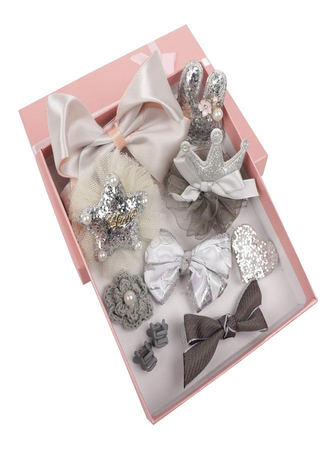 YELLOW BEE Cute Hair Clips Set for Girls - (Silver+Blue) Pack of 2, Girls Hair Accessories for Hair Styling Clips, Perfect for Occasions like Birthday, Parties & Ideal Gift for Girls - Image 2