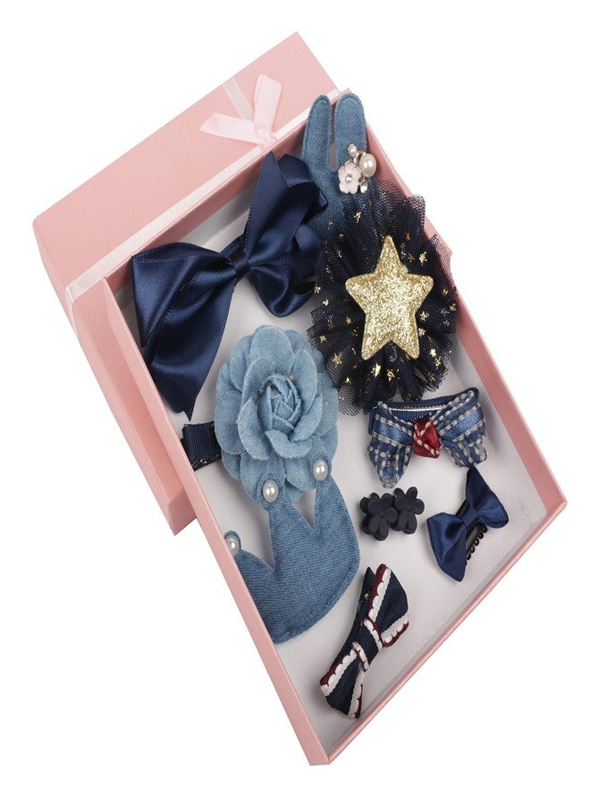 YELLOW BEE Cute Hair Clips Set for Girls - (Silver+Blue) Pack of 2, Girls Hair Accessories for Hair Styling Clips, Perfect for Occasions like Birthday, Parties & Ideal Gift for Girls - Image 3