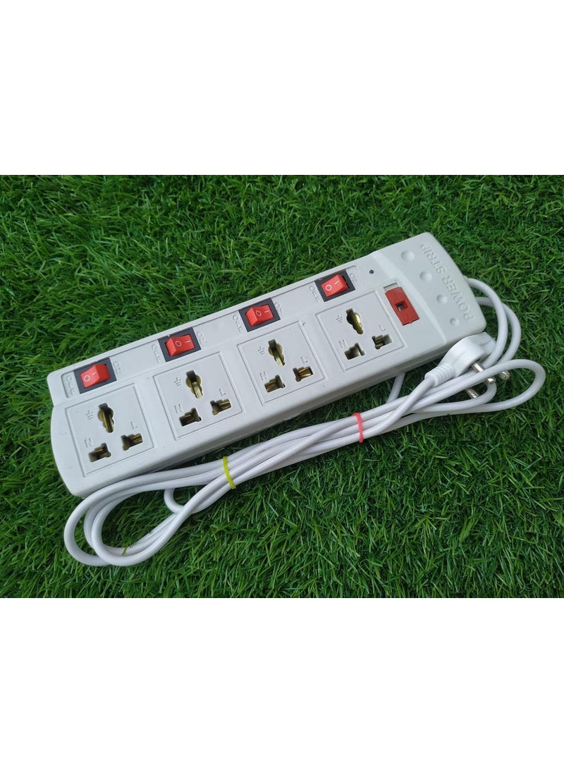 APNA KANHA APNA KANHAExtension Board with Individual Switch 4 Sockets with 2 Meter CablePower Strip Extension Cord  - Image 3