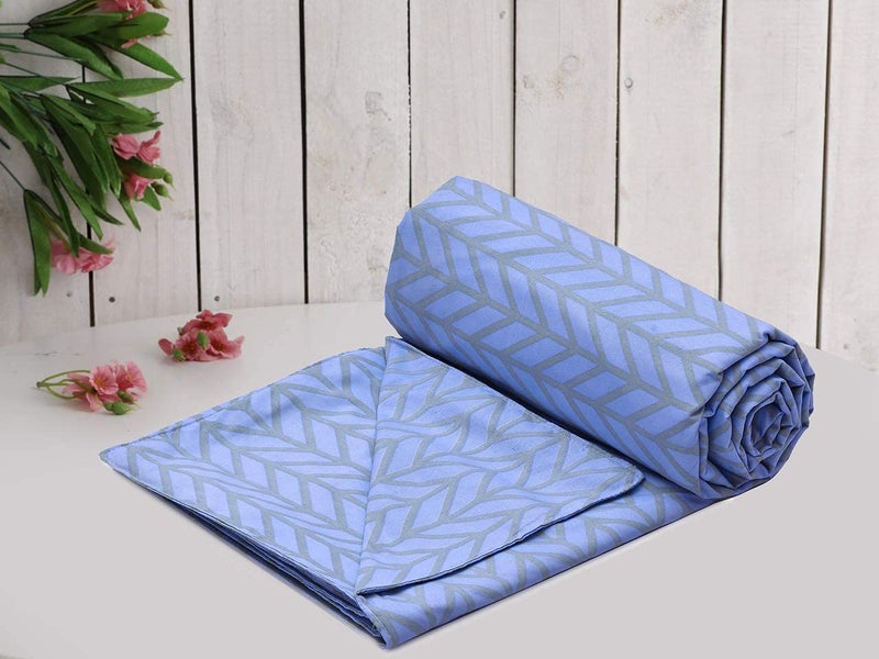 RUSTIC LINEN Soft Microfiber Cotton Printed Cotton Single Duvet Cover Combo, Self Printed Duvet Cover 60" x 90" Inch - 2 Piece Single Duvet Cover (Green and Blue) - Image 3