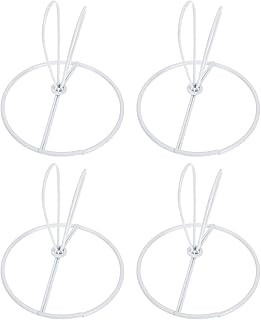 Uonlytech Table Lamp Shade Frame Replacement: 4pcs Lamp Shade Ring Chandelier Frame Clip on Lamp Shade Holder Metal - Image 1