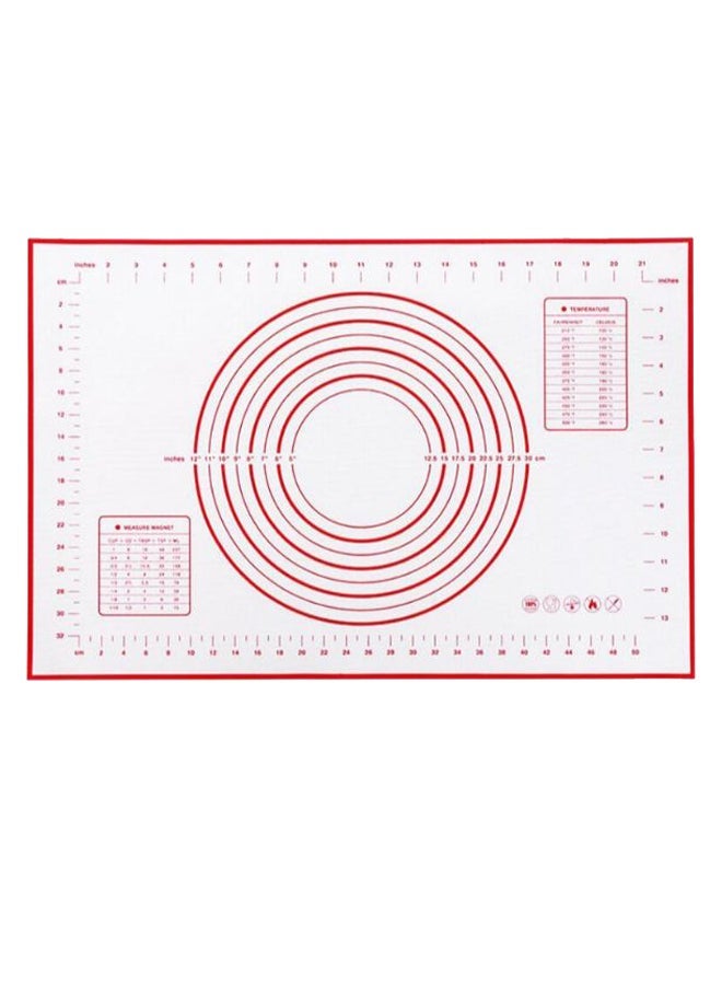 Non-Stick Scale Rolling Mat Red/White 60 x 40cm