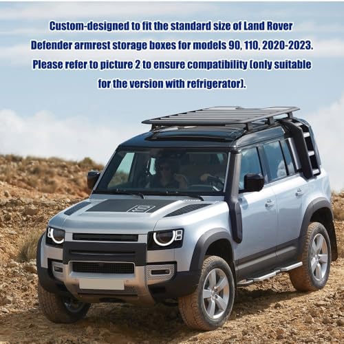 Lotcesfun Armrest Box Center Console Organizer Compatible with Land Rover Defender 90 110 130 20202023 Only for Refrigerator Version Armrest Storage Box for Defender - Image 3