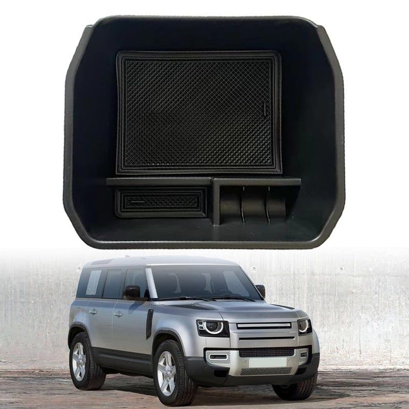 Lotcesfun Armrest Box Center Console Organizer Compatible with Land Rover Defender 90 110 130 20202023 Only for Refrigerator Version Armrest Storage Box for Defender - Image 2