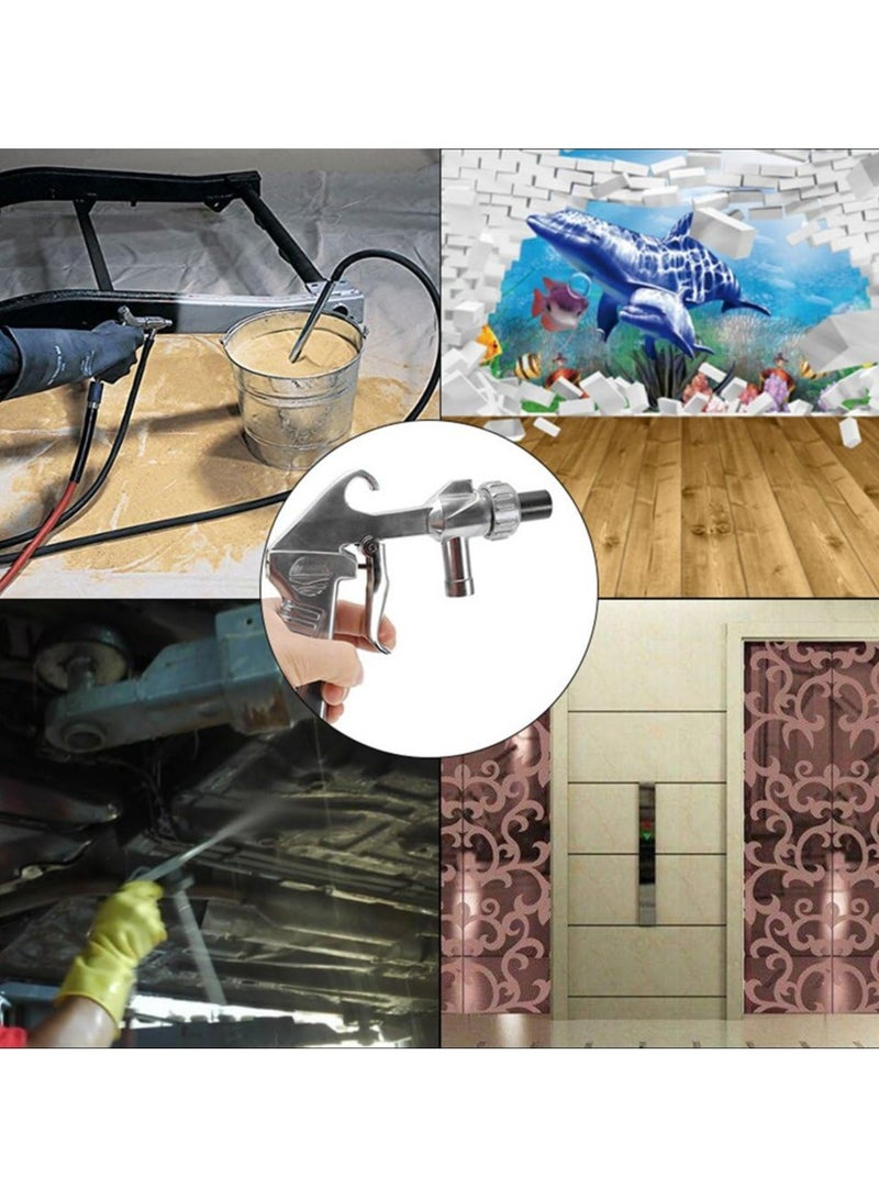 CMGTYYD Sand Blasting Gun Kit, Sand Blasters with Nozzles and 1m Rubber Hose,Sandblaster Air Siphon Feed Blast Gun,Sandblasting Gun Compressed Air Set for Sandblasting Device for Professional and DIY Projects - Image 2