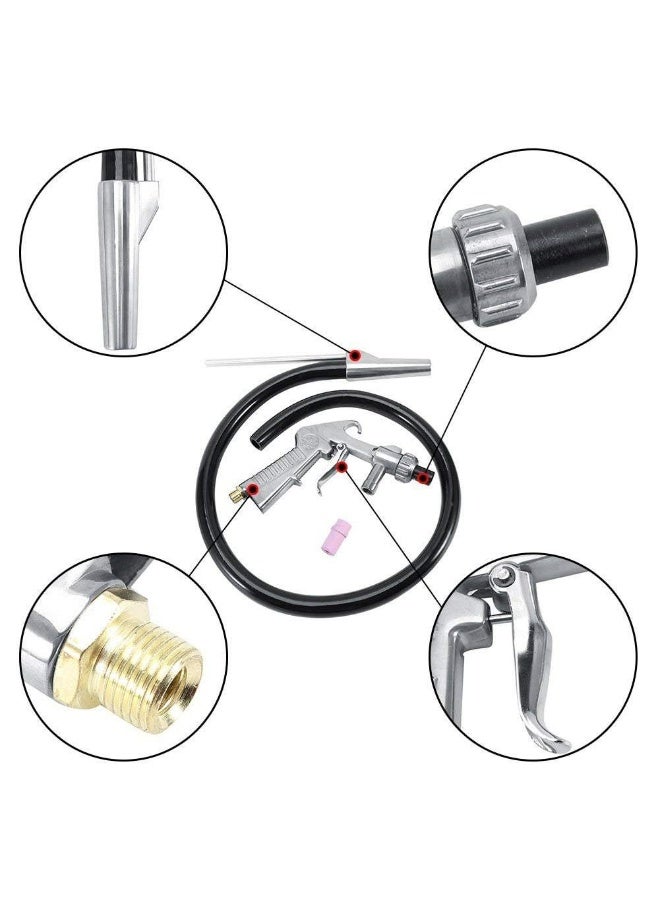 CMGTYYD Sand Blasting Gun Kit, Sand Blasters with Nozzles and 1m Rubber Hose,Sandblaster Air Siphon Feed Blast Gun,Sandblasting Gun Compressed Air Set for Sandblasting Device for Professional and DIY Projects - Image 4