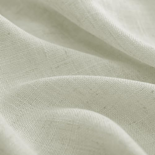 Joydeco Linen Curtains 96 Inch Length 2 Panel Sets,Light Filtering Curtains for Bedroom 52 Inch Wide Living Room Drapes with Back Tabs & Rod Pockets (W52 x L96 Inch, Oatmeal) - Image 3