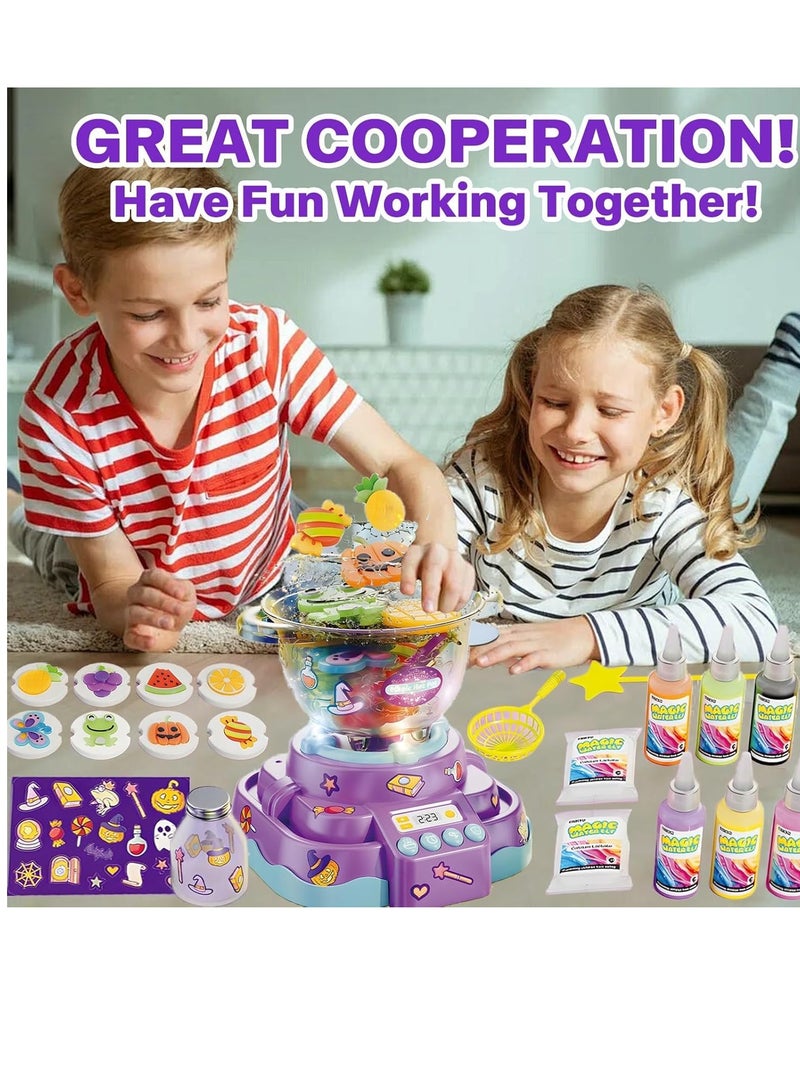 STEM Magic Water Elf Toy Kit, Crafts for Kids Ages 4-8, Aqua Fairy Water Gel Kit with 12 Gels and 6 Molds, Gifts for Aged 3+, DIY Squishy Maker Set, Arts and Crafts for Kids - Image 3