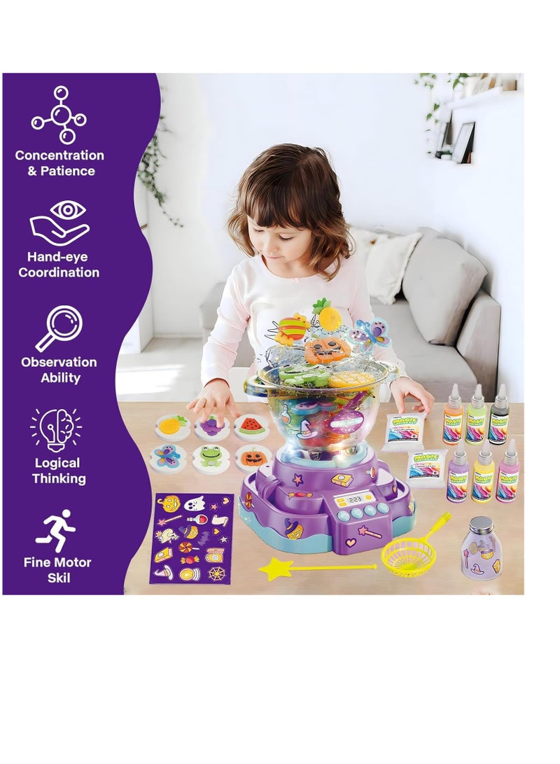 STEM Magic Water Elf Toy Kit, Crafts for Kids Ages 4-8, Aqua Fairy Water Gel Kit with 12 Gels and 6 Molds, Gifts for Aged 3+, DIY Squishy Maker Set, Arts and Crafts for Kids - Image 4