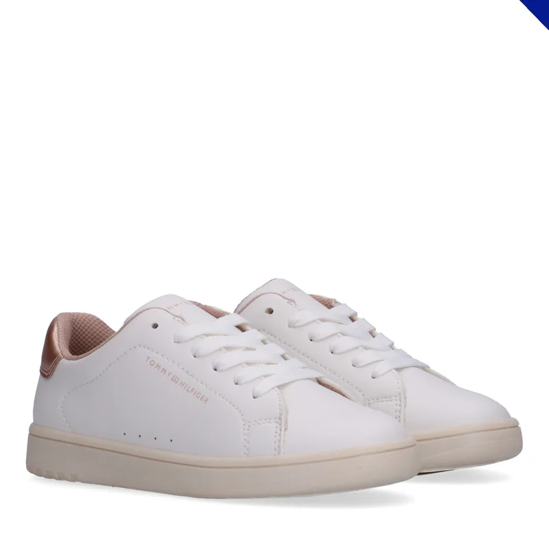 تومي هيلفيغر Little Low Top Lace Up Sneakers