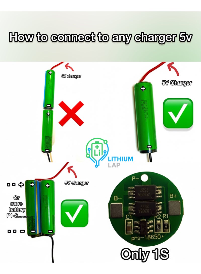LG Original LG 18650 Li-ion Battery 3500mAh (Built-in BMS) Overcharge and Overdischarge Protection 1pc - Image 4