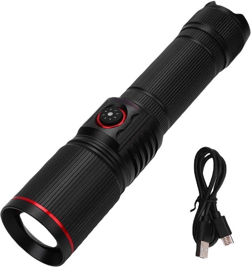 4 in 1 LED Flashlight Multi High Brightness Portable Flash Light for Outdoor Camping Hiking Fishing, Aluminum Alloy Flashlight with Multiple Lighting Modes - Image 4
