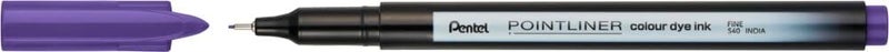 بنتل قلم Pentel S40 Pointliner، حبر صبغي ملون، سمك خط 0.4 مم، لون بنفسجي (قلم واحد) - Image 2
