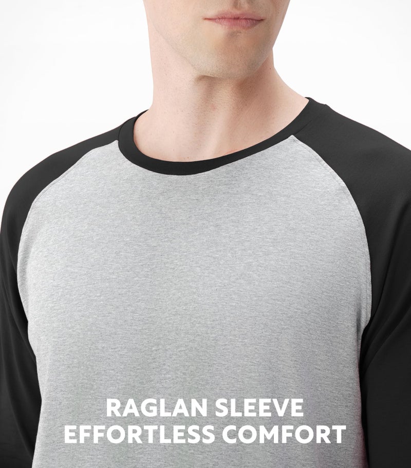 DAVID ARCHY طقم بيجاما للرجال من ديفيد آرتشي - أطقم بيجاما ناعمة للرجال بأكمام طويلة مصنوعة من القطن مع جيوب باللون الأسود - Image 4