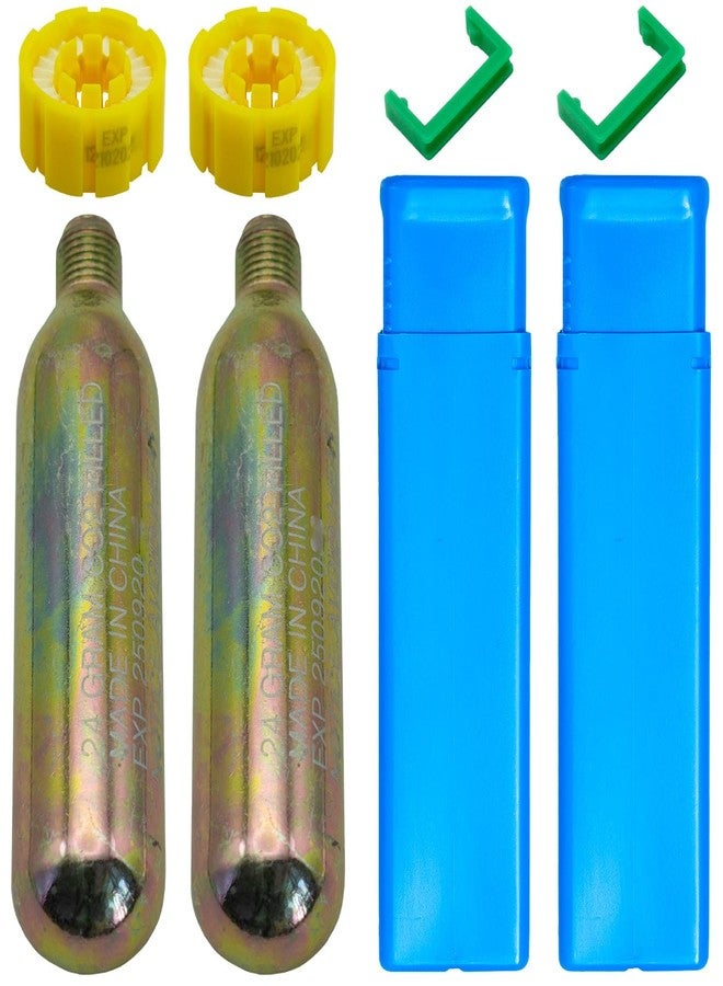 HAINEAO 2-3 Pack PFD 24/33 Grams CO2 Cartridge Cylinder 1/2-inch Thread for Inflatable Life Jacket Life Vest Lifesaving Belt for Water Sports Fishing, Surfing, Sea Activities (2, 24grams) - Image 1