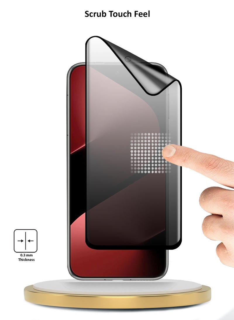 Wtech Huawei Pura 80 Ultra 5G 2025 Premium Edge-Pro Matte Ceramic Privacy Full Glue Full Cover Matte Flexible Screen Protector (MSGPCP) - Clear/Black - Image 4